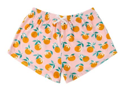 Women's Plush Lounge Shorts Medium Oranges