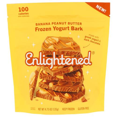 Enlightened Banana Peanut Butter Frozen Yogurt Bark