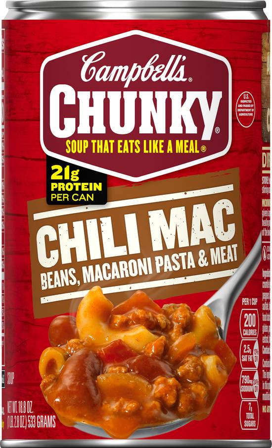 Campbell's Chunky Chili Mac Beans Marconi Pasta & Meat Soup