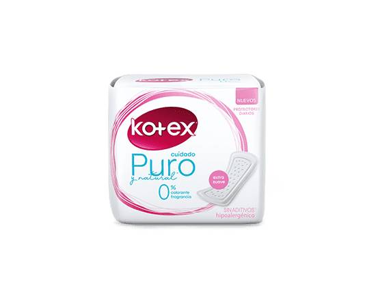 Kotex protector diario cuidado puro y natural (50 un)