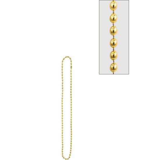 Metallic Gold Bead Necklace