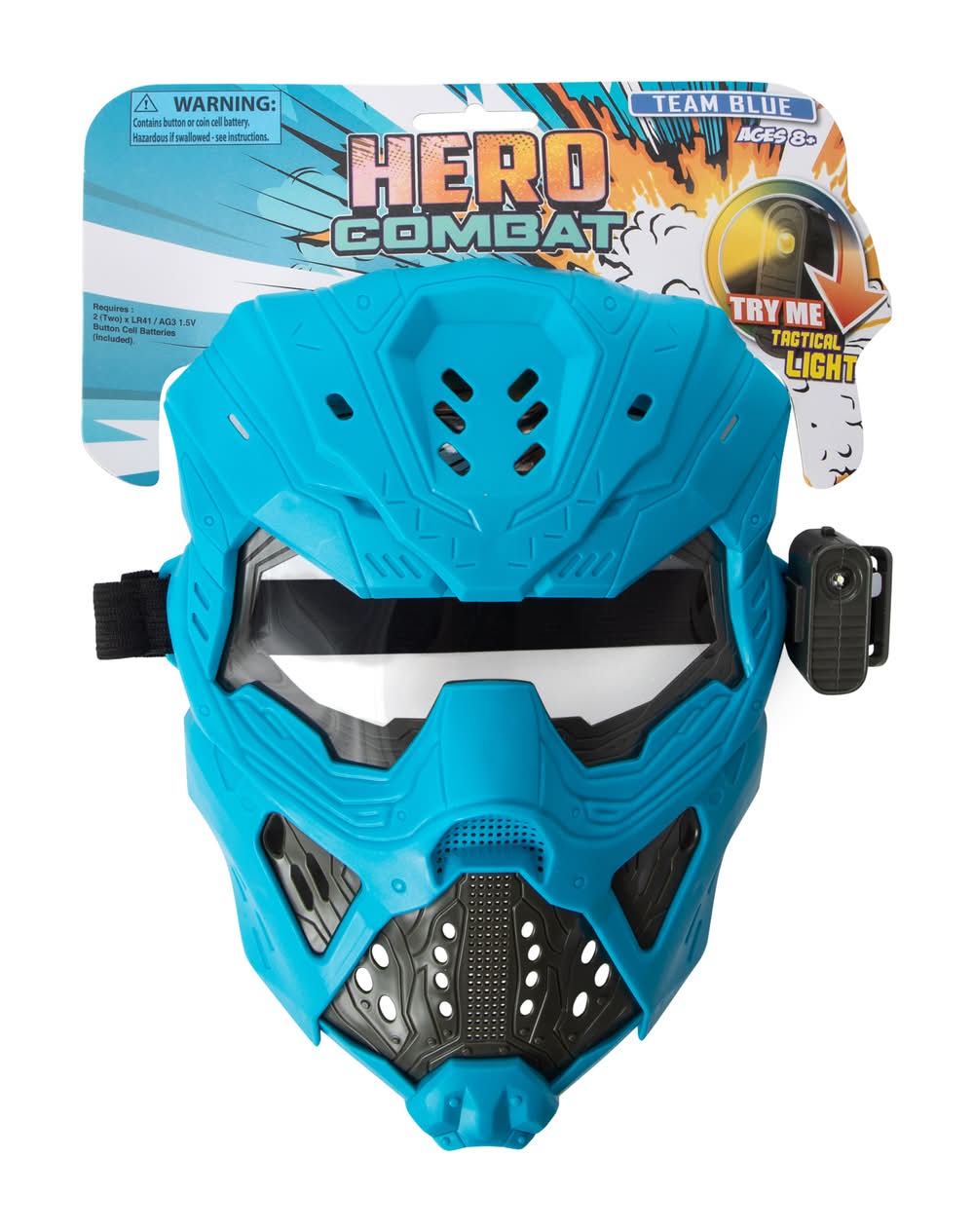Hero Combat Mask W/Light Blue