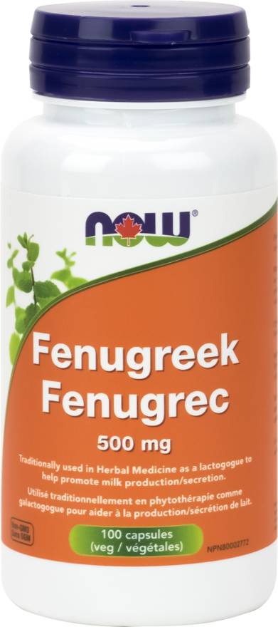 Now Fenugreek Capsules 500 mg (100 units)