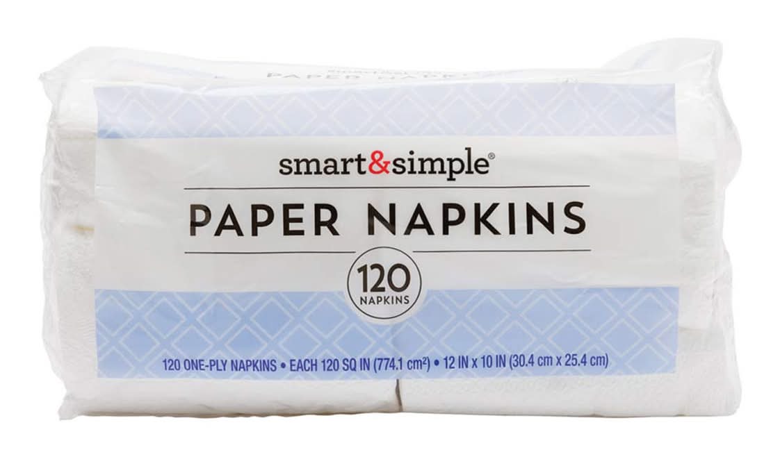 Smart & Simple Paper Napkins 12 In X 10 In 120 Ct