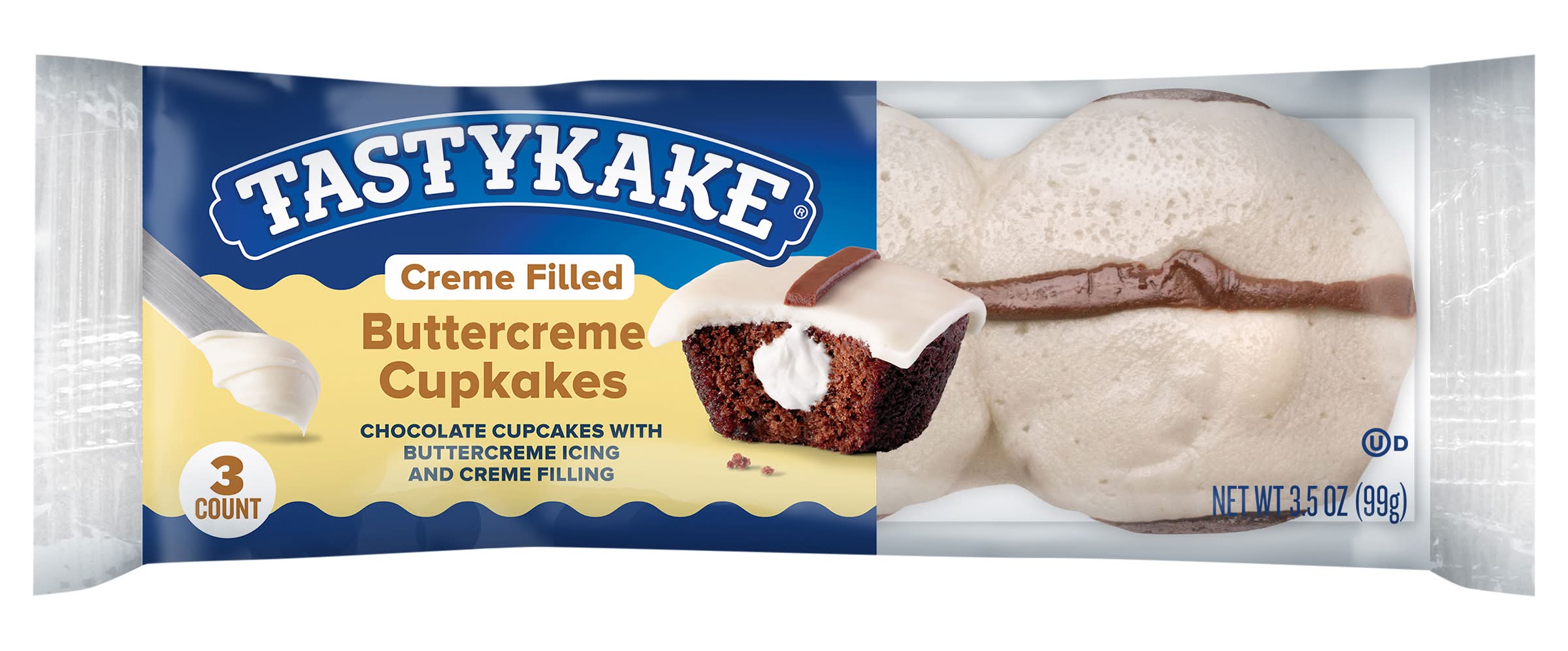 Tastykake Buttercream Iced Chocolate Cupkakes (3.5 oz, 3 ct)