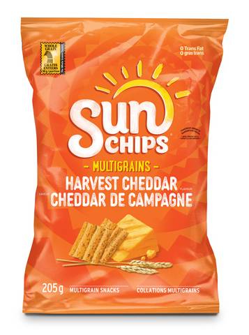 Sun Chips Multigrains Harvest Chips, Cheddar (205 g)