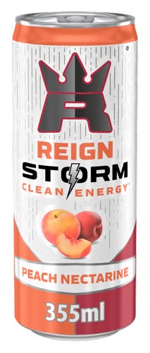 Reign Storm Peach Nectarine Clean Energy Drink, 355ml