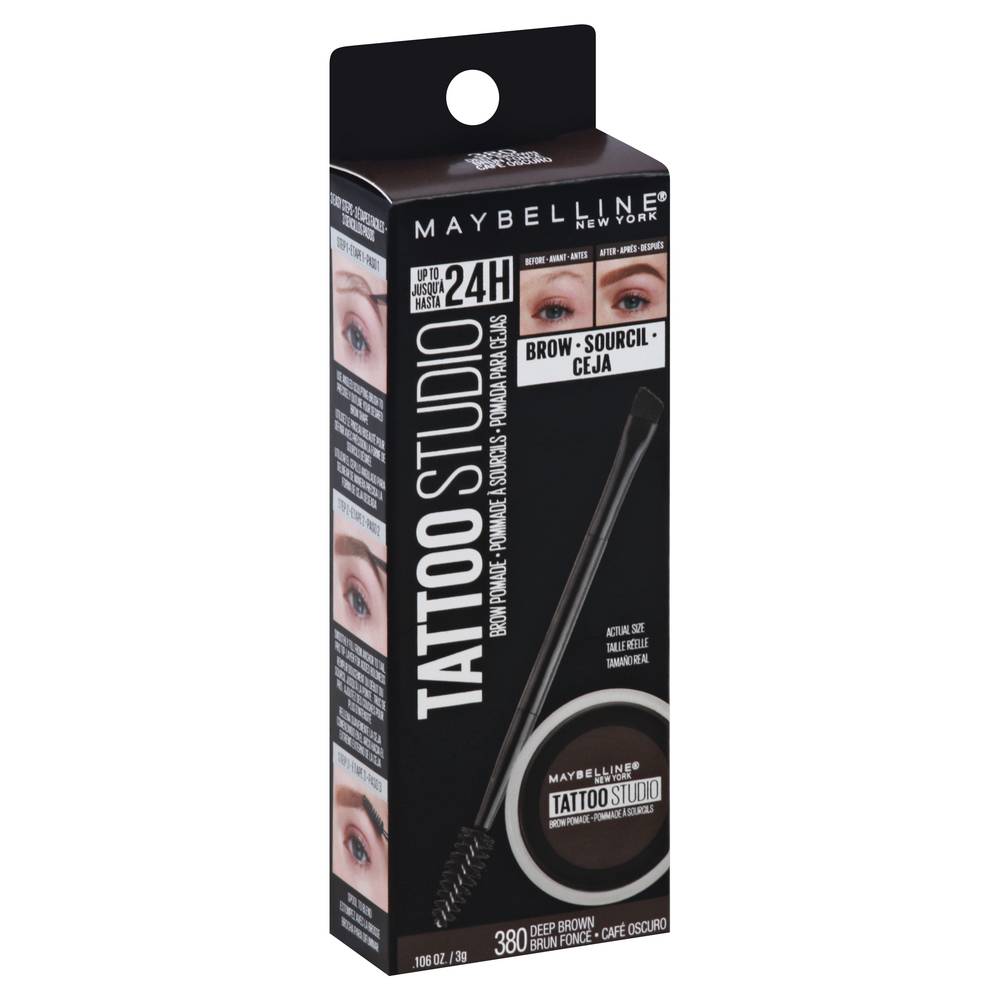 Maybelline 380 Deep Brown Tattoo Studio Brow Pomade (0.2 oz)