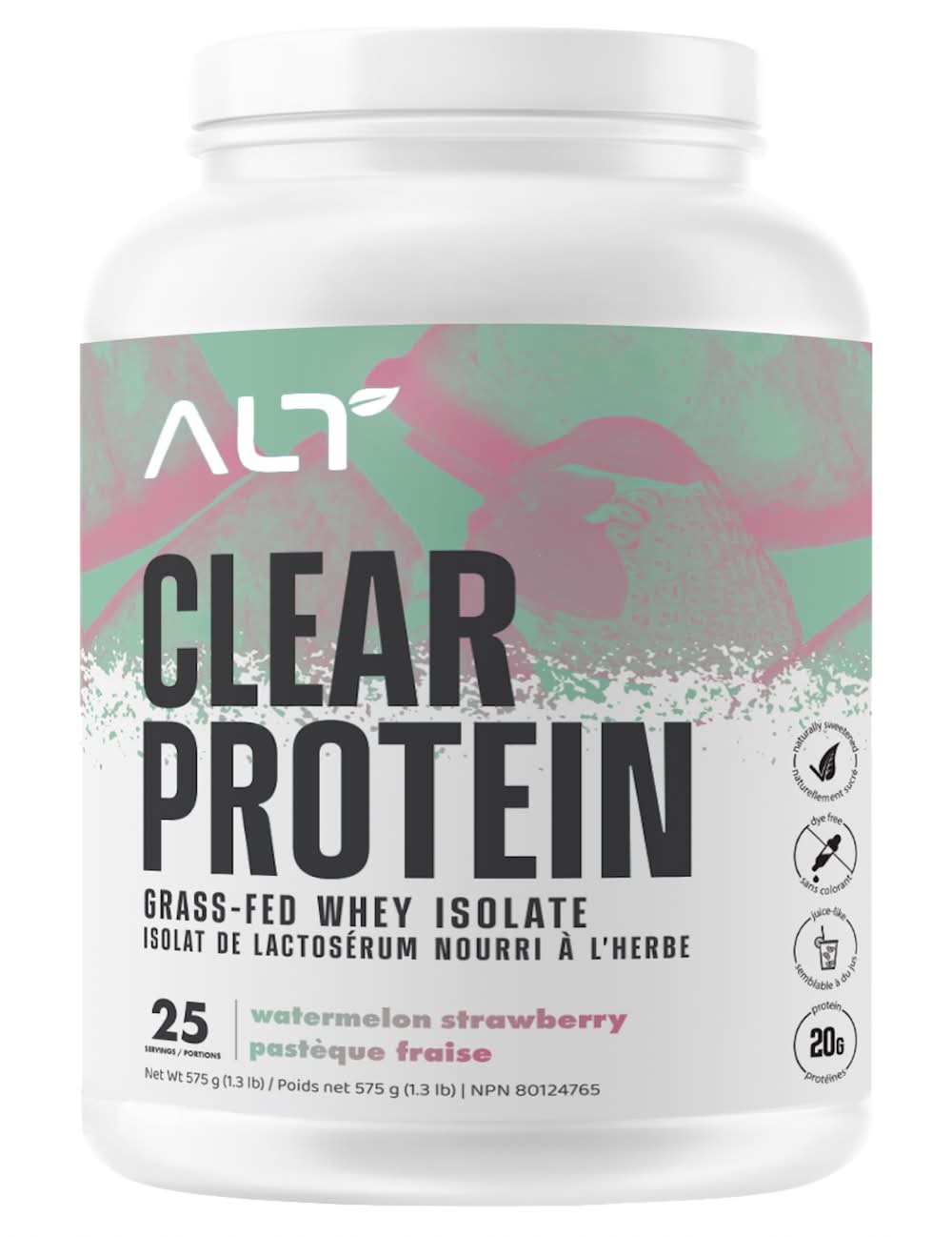 ALT Clear Protein Grass-Fed Whey Isolate Watermelon Strawberry (730 g, 25 ct)