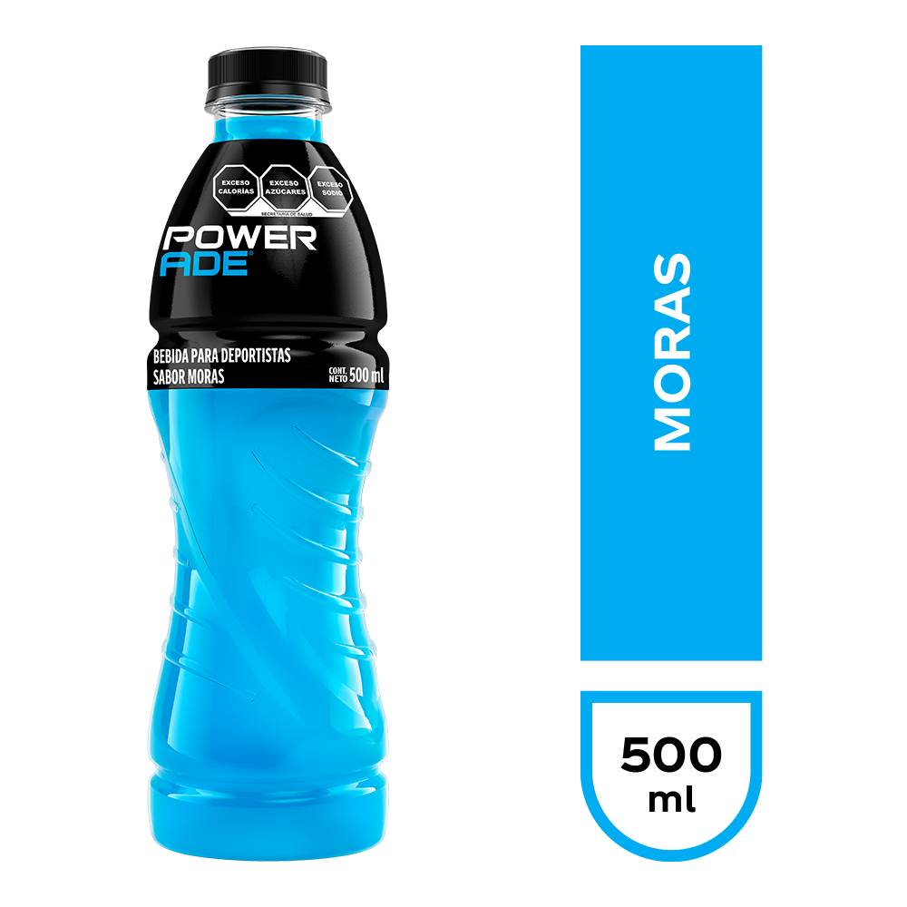 Powerade bebida sabor moras (botella 500 ml)