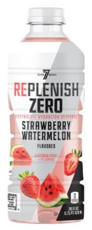 7-Select Replenish Zero Electrolyte Hydration Sports Drink, Strawberry-Watermelon (28 fl oz)