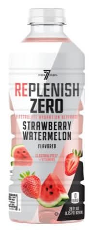 7-Select Replenish Zero Electrolyte Hydration Sports Drink, Strawberry Watermelon (28 fl oz)