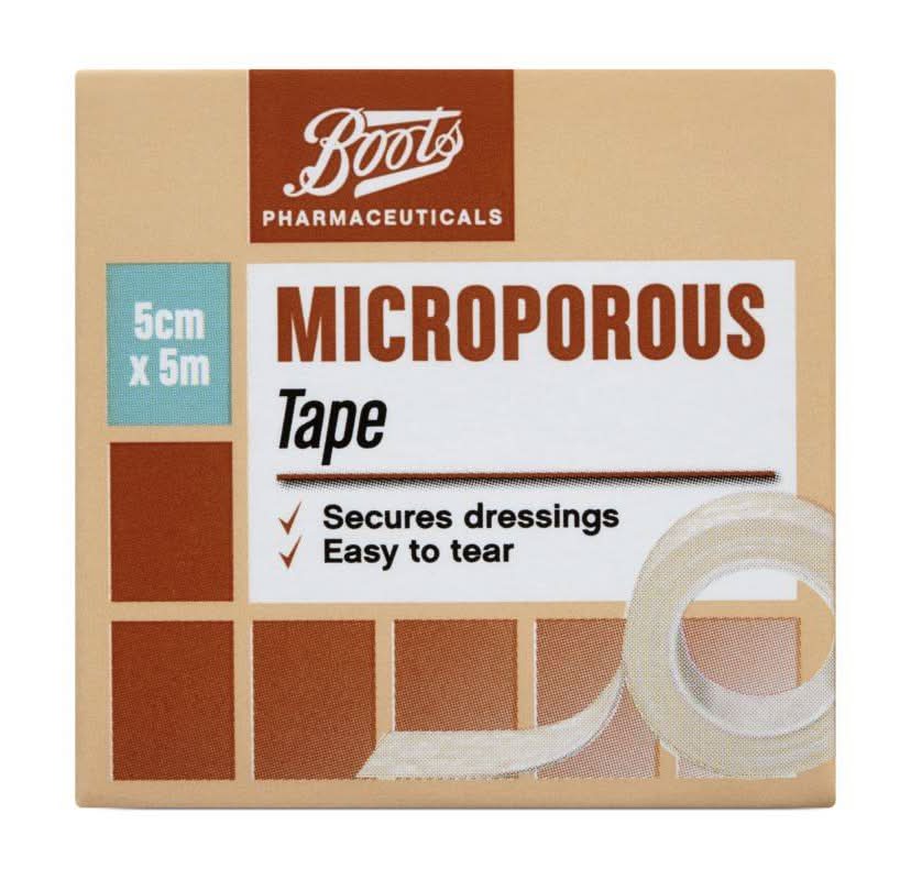 Boots 5cm x 5m, Microporous Surgical Tape