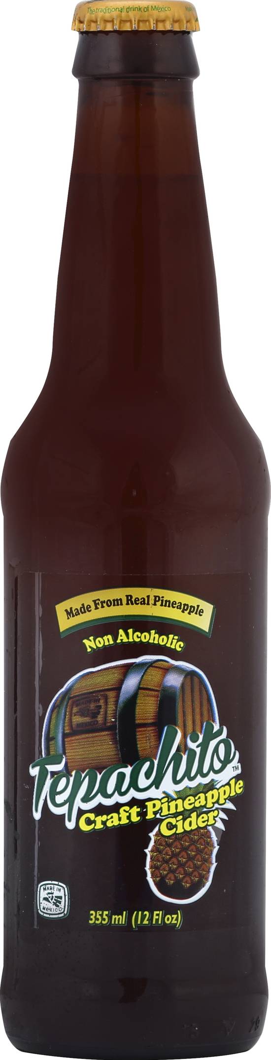 Tepachito Non Alcoholic Craft Pineapple Cider Beer (12 fl oz)