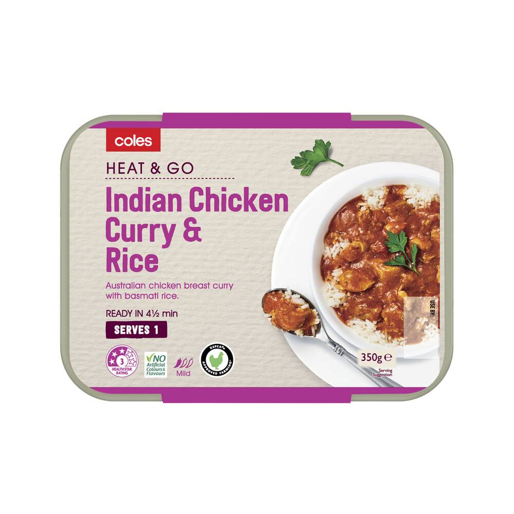 Coles Meals Indian Chicken Curry With Rice