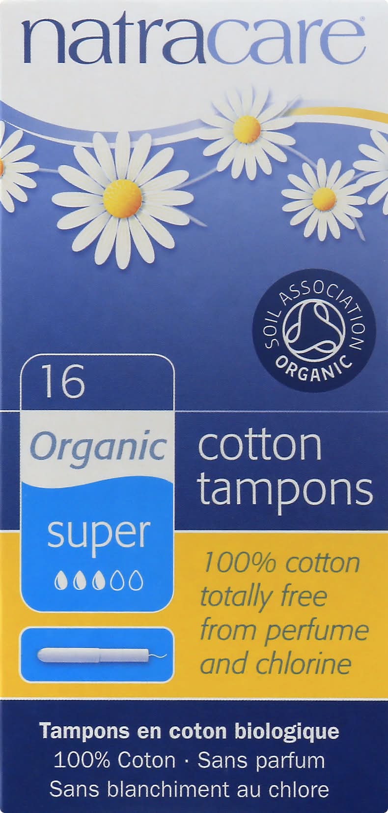 Natracare Organic Super Cotton Tampons (6.4 oz)