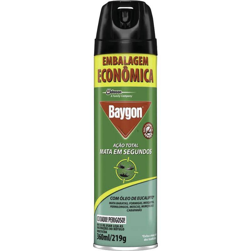 Baygon inseticida aerossol ação total eucalipto (360 ml)