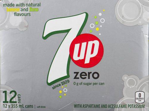 7Up boisson gazeuse zero (12 unté, 355 ml) - zero soft drink (12 ct, 355 ml)