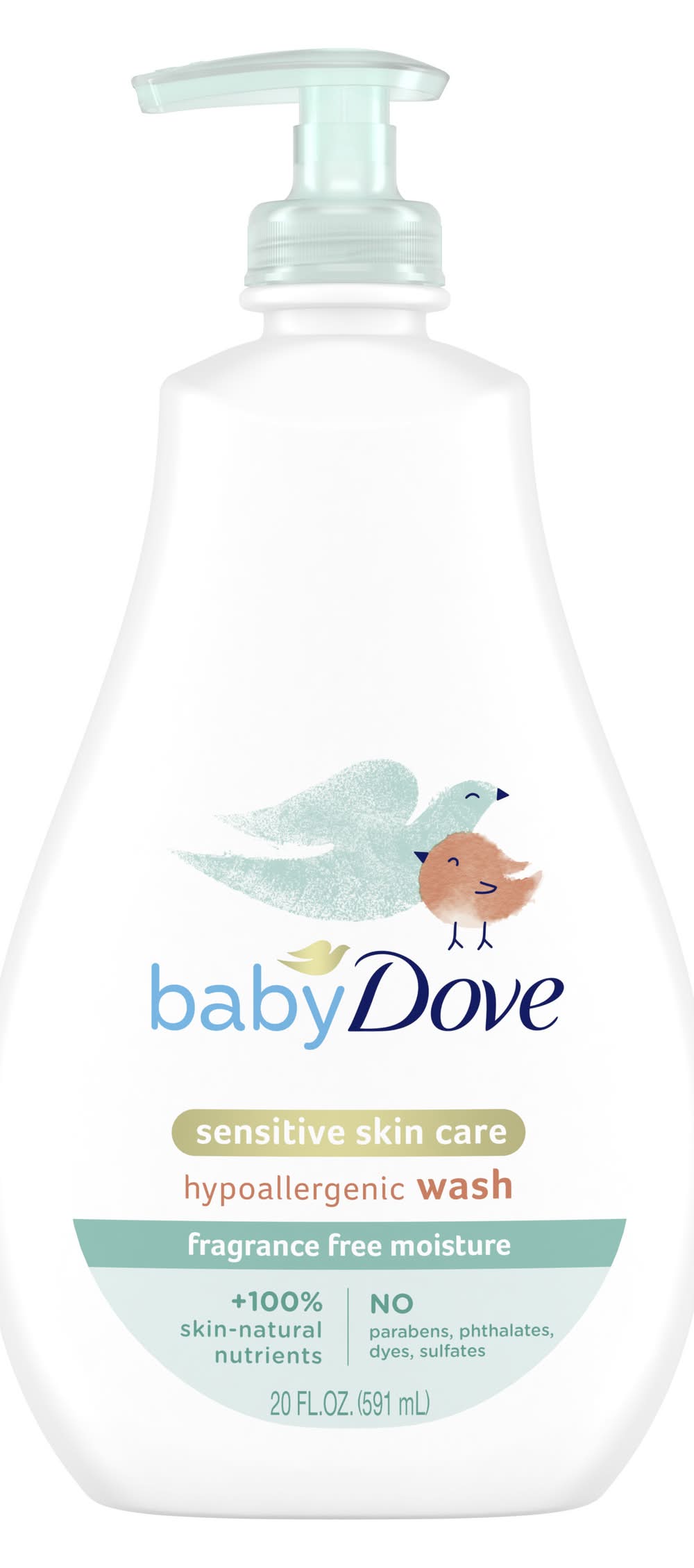 Dove Baby Sensitive Moisture Fragrance-Free Tip To Toe Wash (20 fl oz)