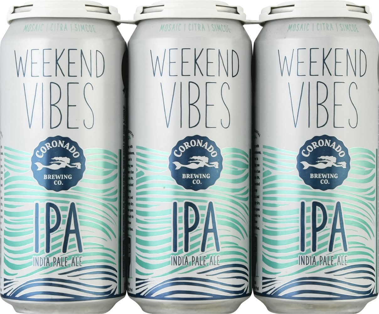 Coronado Brewing Co. Weekend Vibes Ipa Beer (6 x 16 fl oz)