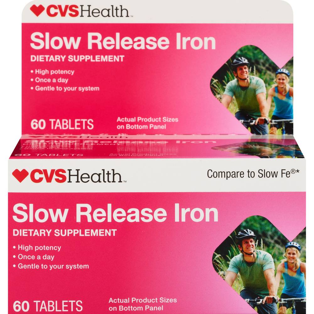 CVS Health Slow Release Iron Tablets, 60 CT