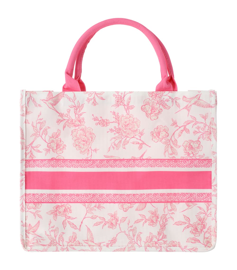 Floral Statement Tote Bag Pink