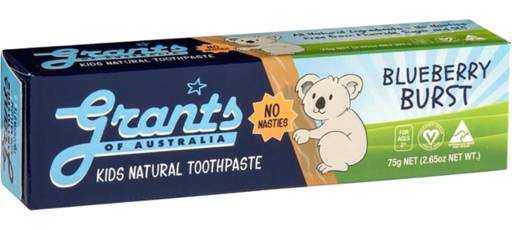 Grants Of Australia Blueberry Burst Toothpaste For Kids (75g)
