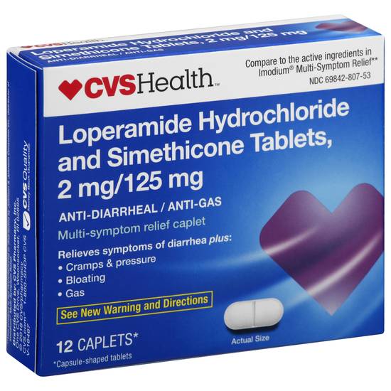 Cvs Health Loperamide Hydrochloride and Simethicone Tablets