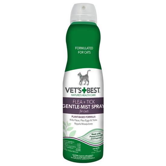 Vet's Best Flea & Tick Gentle Mist Spray For Cats (6.3 oz)