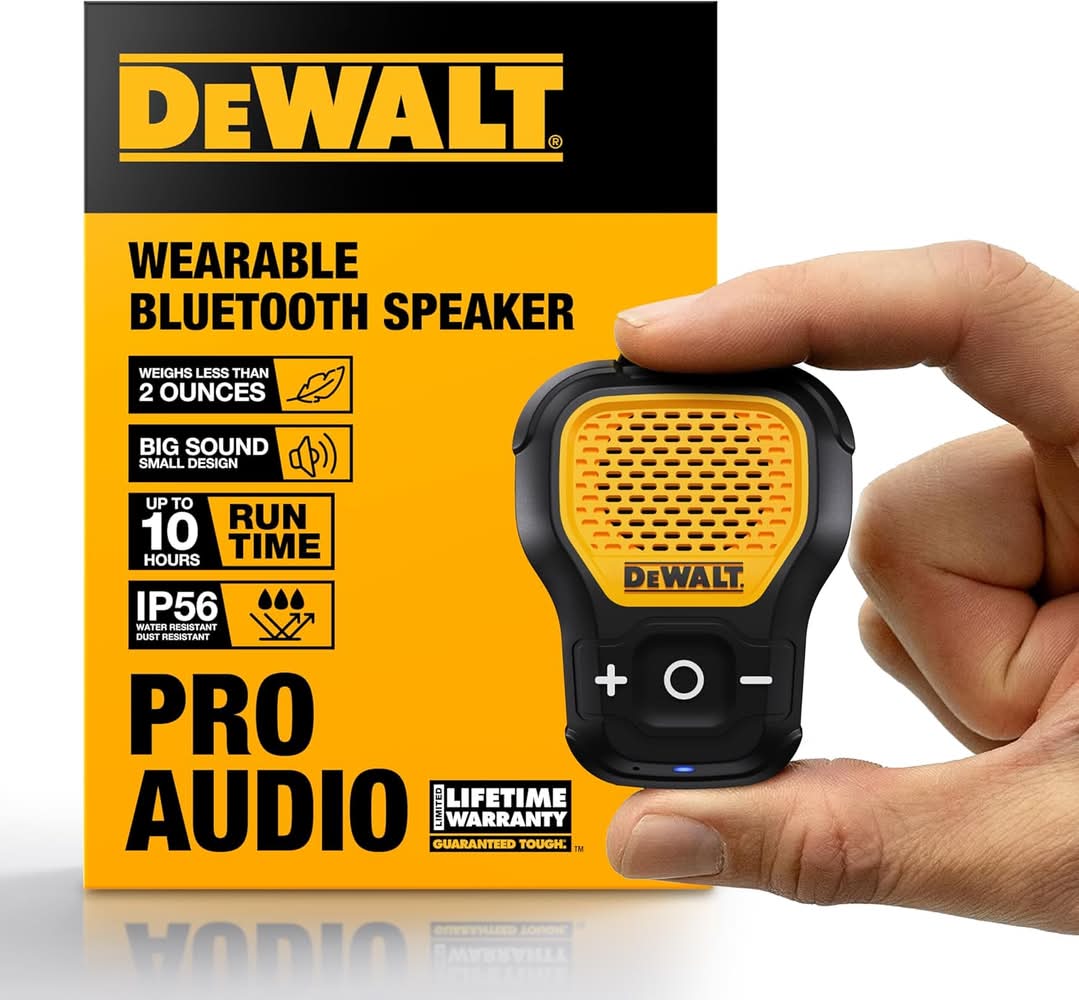 DEWALT 2 -Watt Bluetooth Indoor/Outdoor Portable Speaker in Black 1 Speaker Set