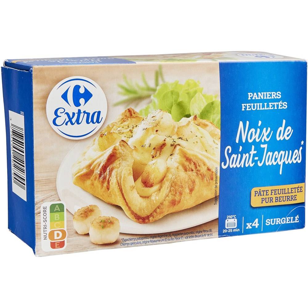 Carrefour - Panier feuilleté noix de saint jacques (400g)