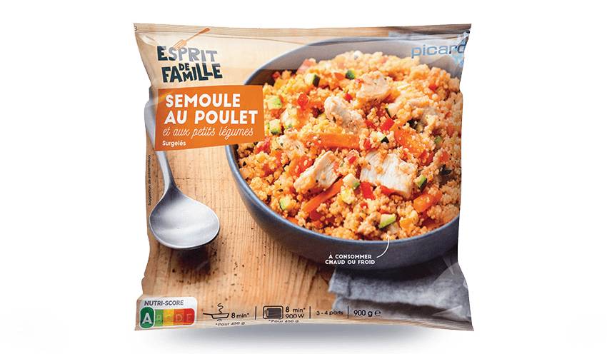 Semoule au poulet et aux petits légumes