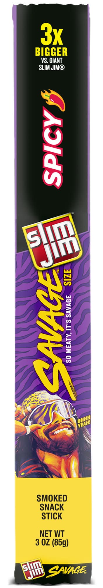 Slim Jim Savage Size Spicy Smoked Snack Stick (0.5 oz)
