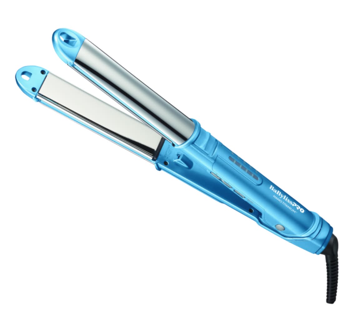 BaBylissPro Nano Titanium 1 Ultra-Sleek Stainless Steel Styling Iron, Blue