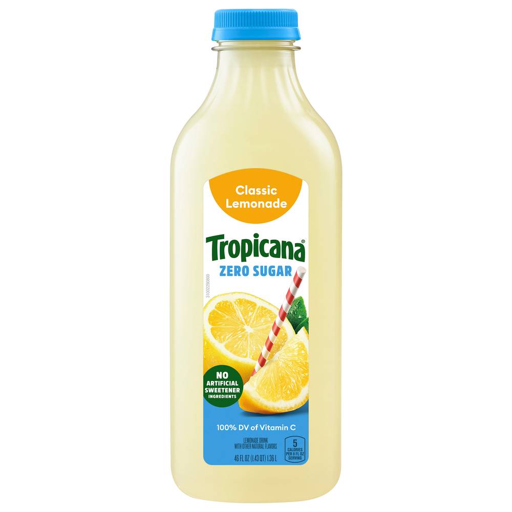 Tropicana Zero Sugar Lemonade (46 fl oz)