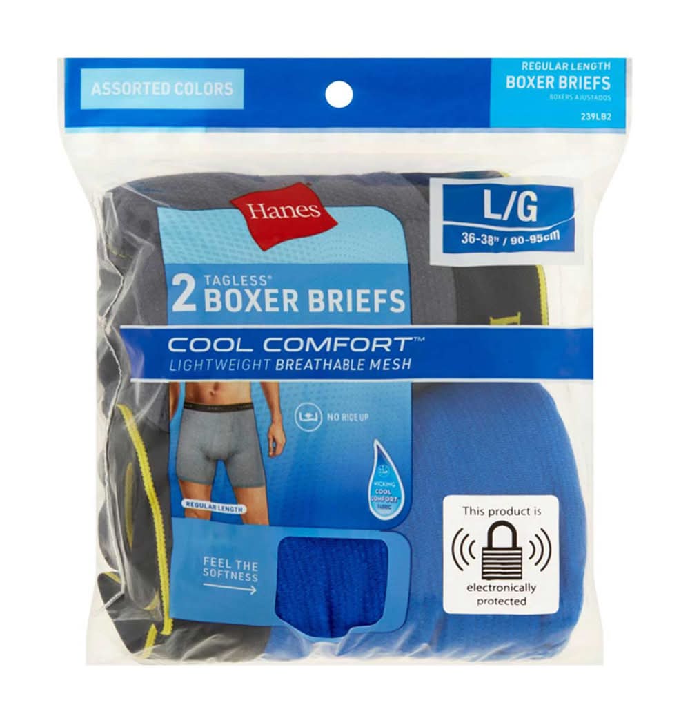 Hanes Men'S Mesh Boxer Brief L 2 Ct