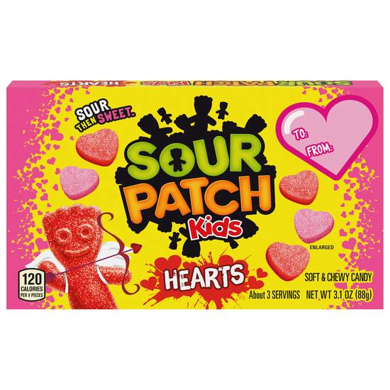 Sour Patch Kids Soft & Chewy Hearts Candy