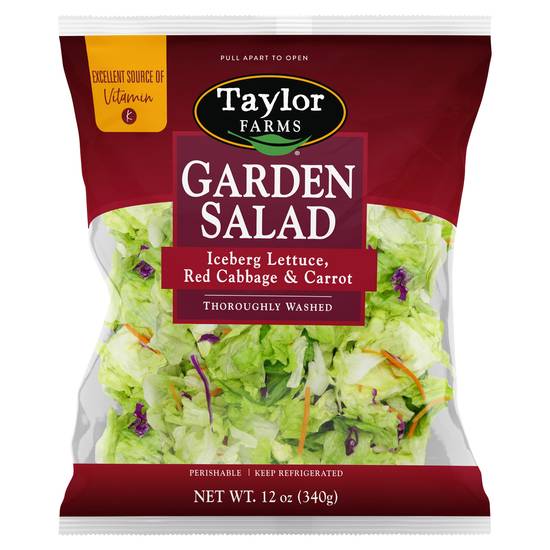 Taylor Farms Garden Salad Iceberg Lettuce Red Cabbage & Carrot (12 oz)