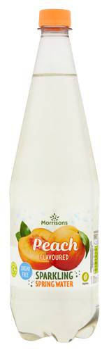 Morrisons Peach Sparkling Spring Water, 1L