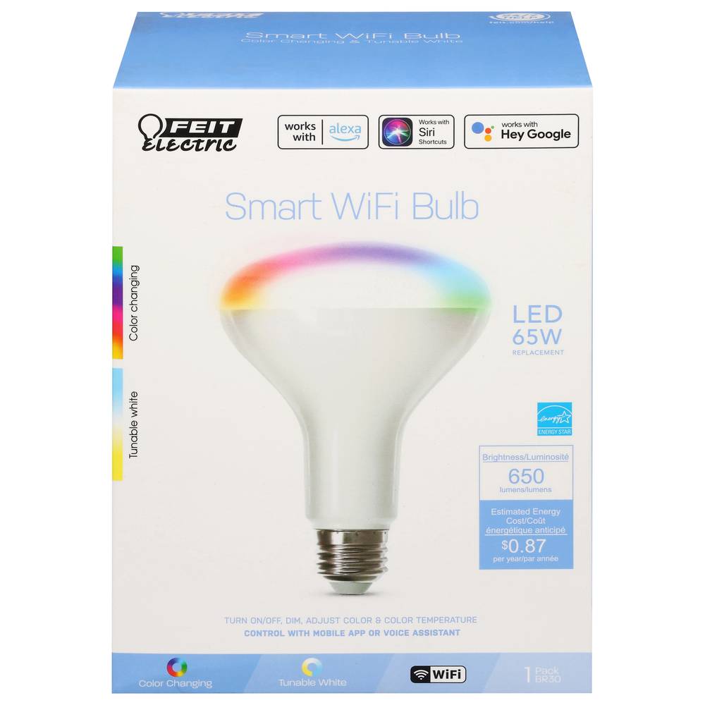 Feit Electric Led Tunable White 8 Watts Smart Wifi Bulb