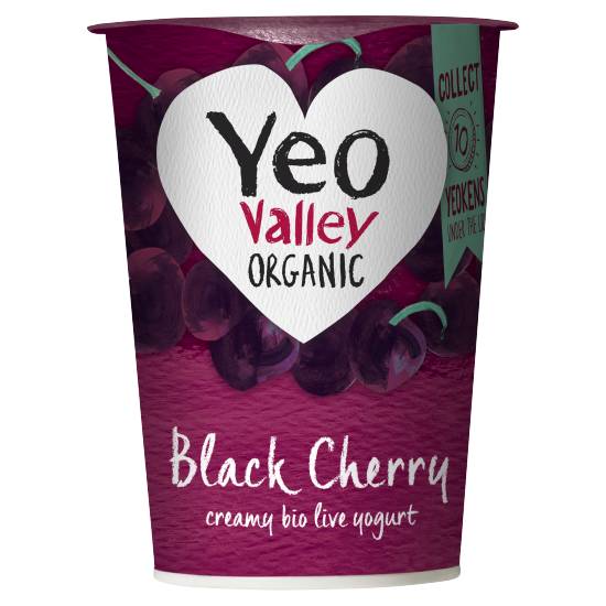 Yeo Valley Organic Black Cherry Creamy Bio Live Yogurt