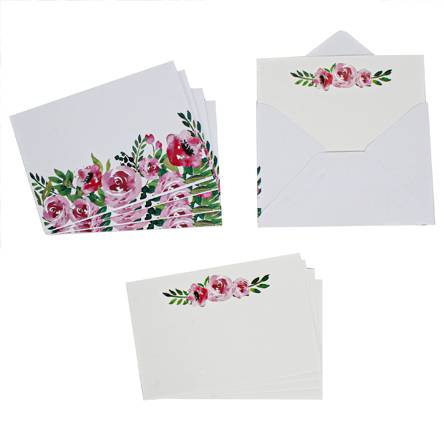 Sobre con tarjeta impresa flor (5 piezas)
