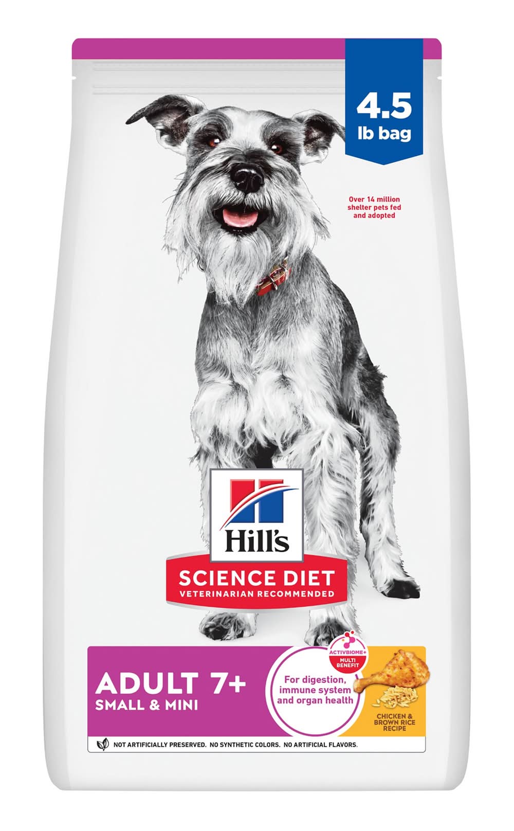 Hill's® Science Diet® Small & Mini 7+ Senior Dry Dog Food - Chicken & Brown Rice (Flavor: Chicken & Brown Rice, Size: 4.5 Lb)