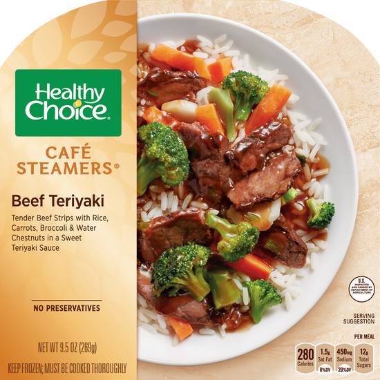 Healthy Choice Cafe Steamers Beef Teriyaki With Rice