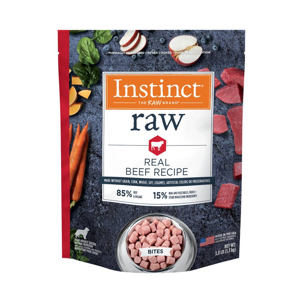 INSTINCT Raw Bites Dog Food (beef)