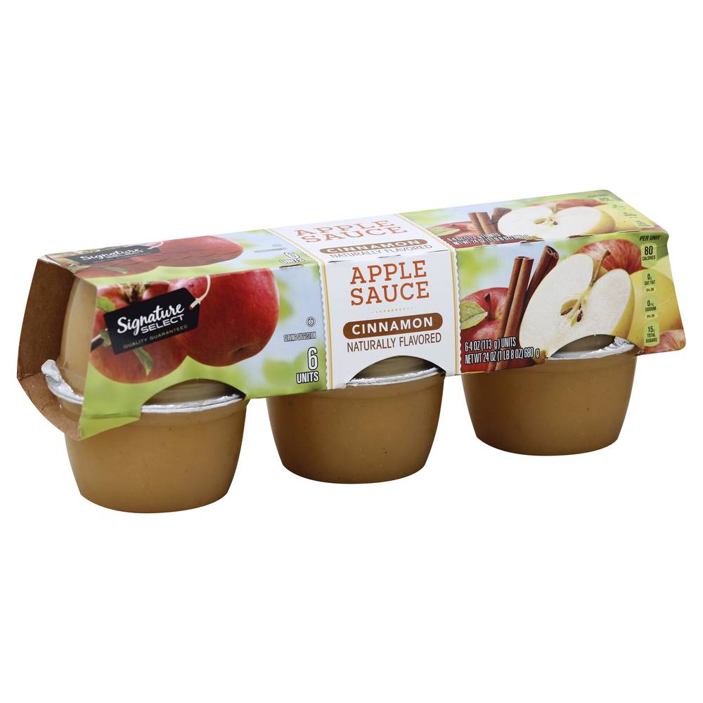 Signature Select Applesauce Cinnamon Cups (6 x 4 oz)