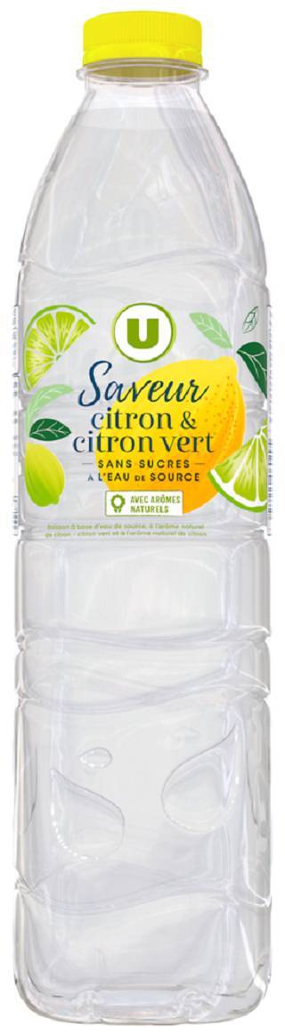 Eau Aromatise Citron - Citron Vert Produit U 1,5 L