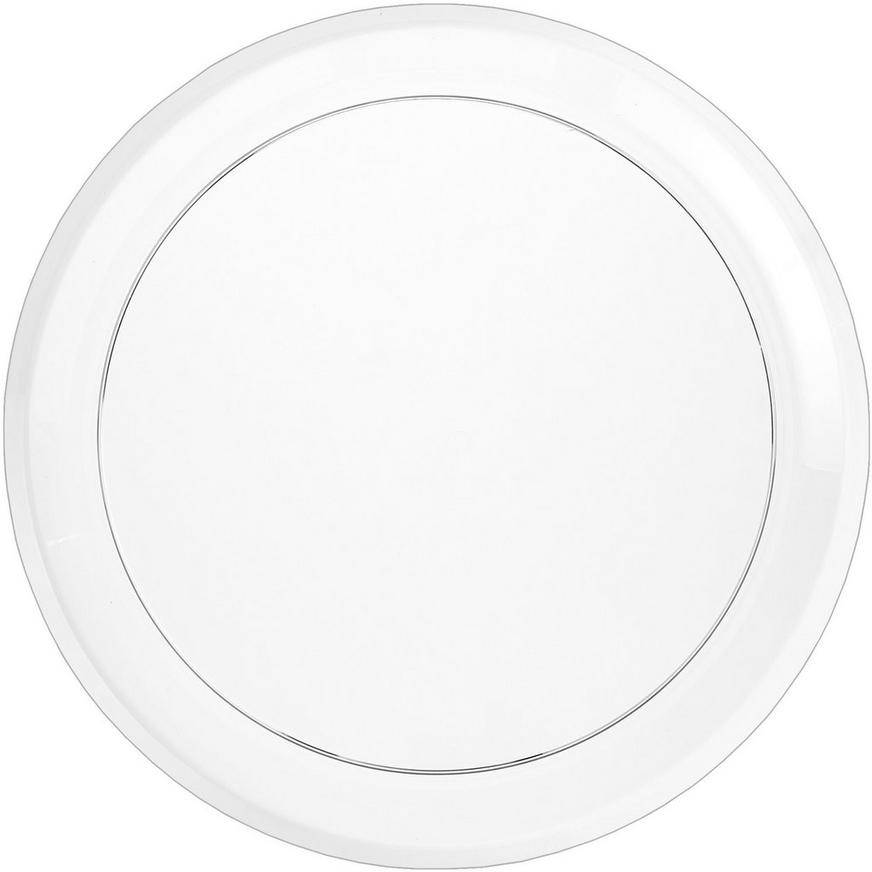 Party City Clear Plastic Round Platter (clear)