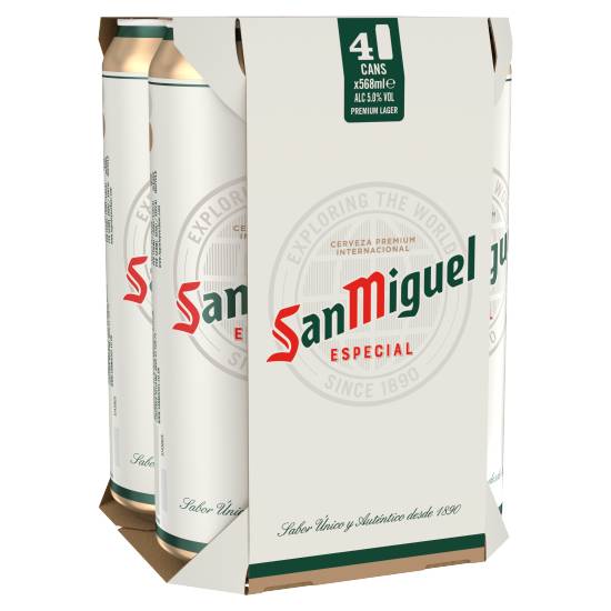 San Miguel Especial Premium Lager Beer (4 x 568ml)