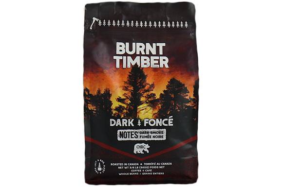 Calgary Heritage Roasting Company Organic Whole Bean Coffee, Burnt Timber - Dark Chocolate - Smoke (340 g)